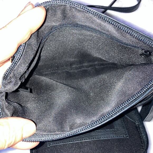 Black Fossil Pebble Leather Crossbody Purse Bag - Picture 4 of 7